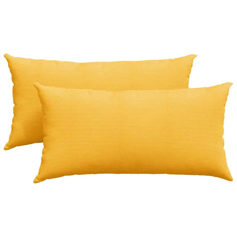 Sofa Pagalvės 2 pcs Šviesi geltona 80 x 40 cm