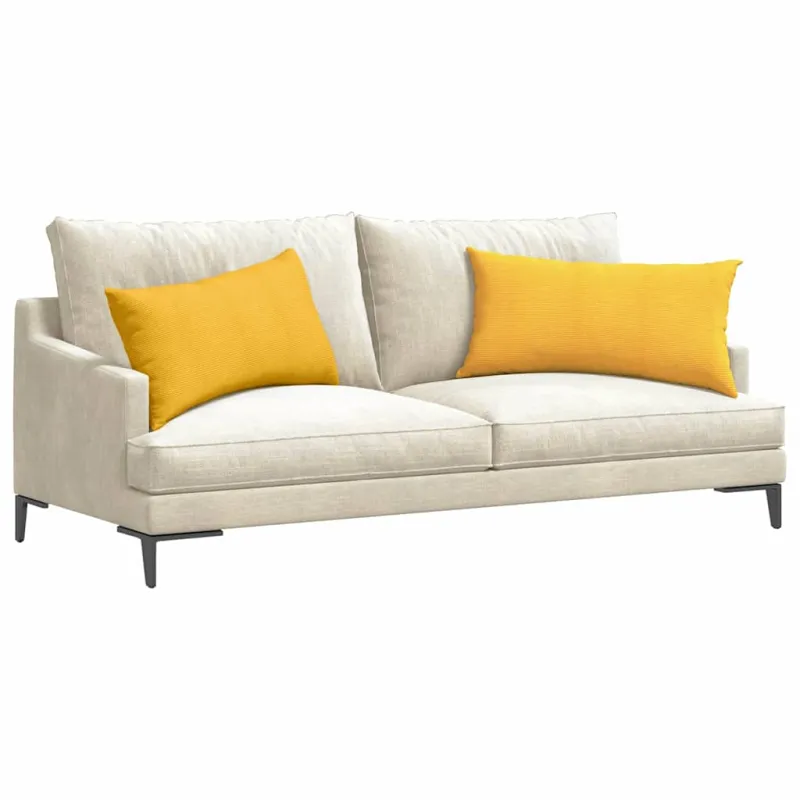 Sofa Pagalvės 2 pcs Šviesi geltona 80 x 40 cm