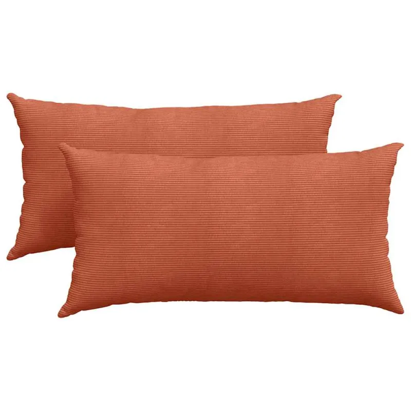 Sofa Pagalvės 2 pcs Raudona oranžinė 80 x 40 cm
