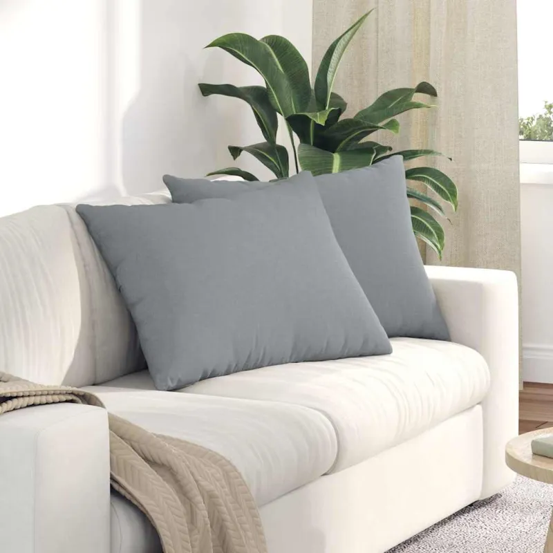 Sofa Pagalvės 2 pcs Šviesiai pilka 70 x 50 cm audinys