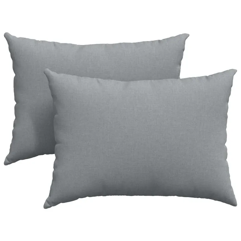 Sofa Pagalvės 2 pcs Šviesiai pilka 70 x 50 cm audinys