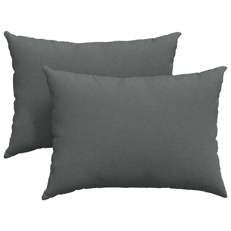 Sofa Pagalvės 2 pcs Tamsiai pilka 70 x 50 cm audinys