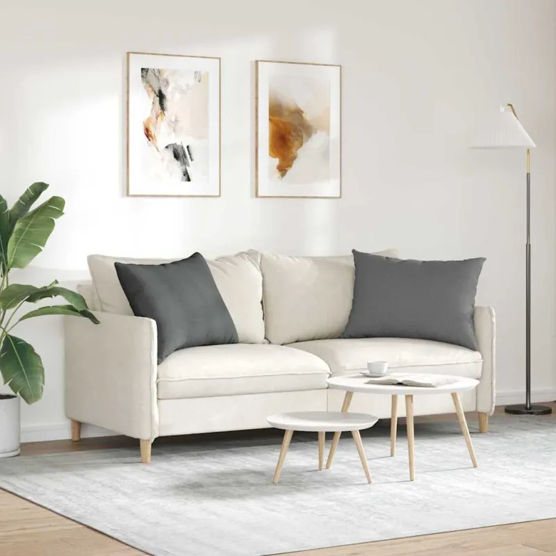 Sofa Pagalvės 2 pcs Tamsiai pilka 70 x 50 cm audinys