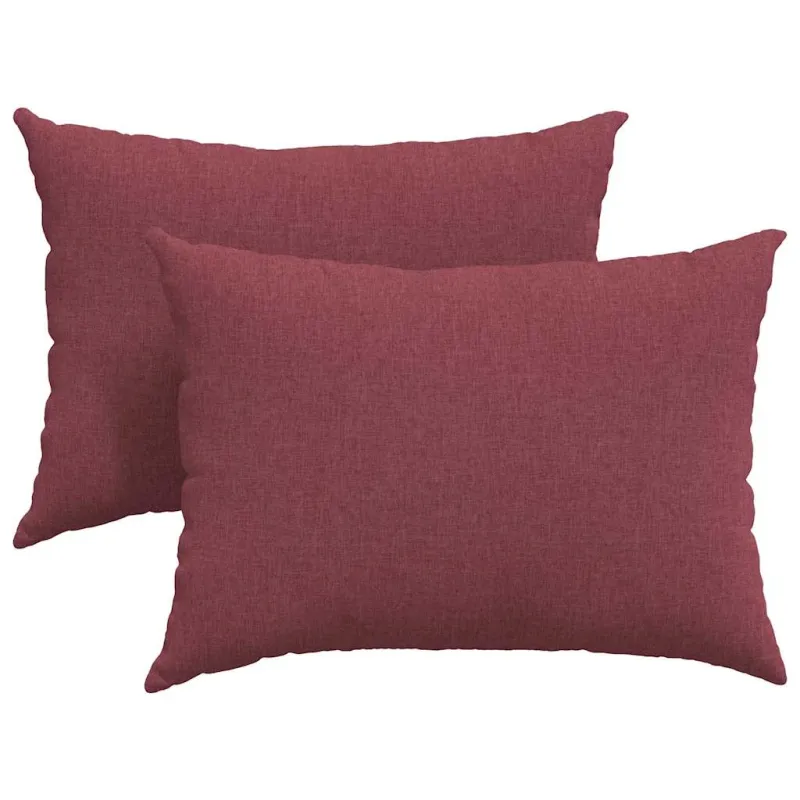 Sofa Pagalvės 2 pcs Vyno raudona 70 x 50 cm audinys
