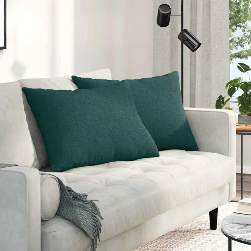 Sofa Pagalvės 2 pcs Tamsiai žalia 70 x 50 cm audinys