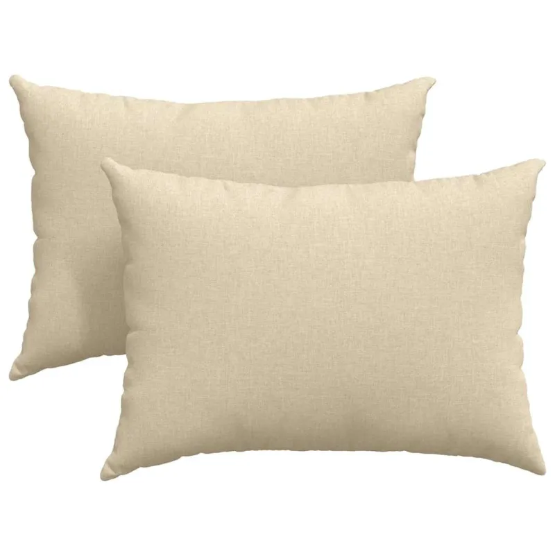 Sofa Pagalvės 2 pcs Kreminė 70 x 50 cm audinys
