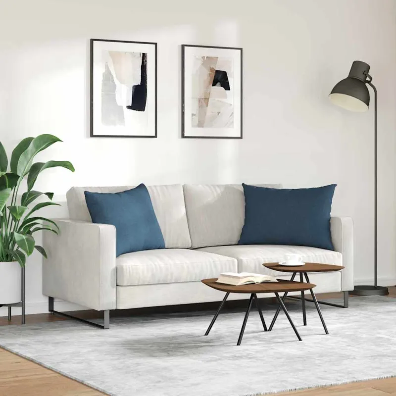 Sofa Pagalvės 2 pcs Mėlyna 70 x 50 cm audinys