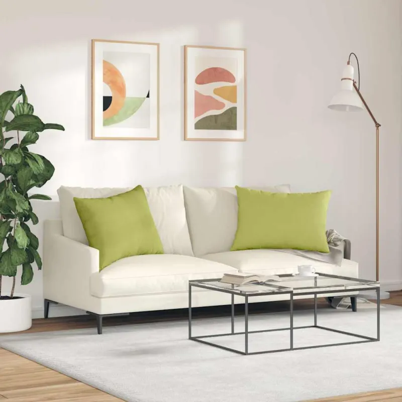 Sofa Pagalvės 2 pcs Šviesiai žalia 70 x 50 cm audinys