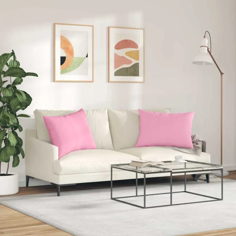 Sofa Pagalvės 2 pcs Rožinė 70 x 50 cm audinys