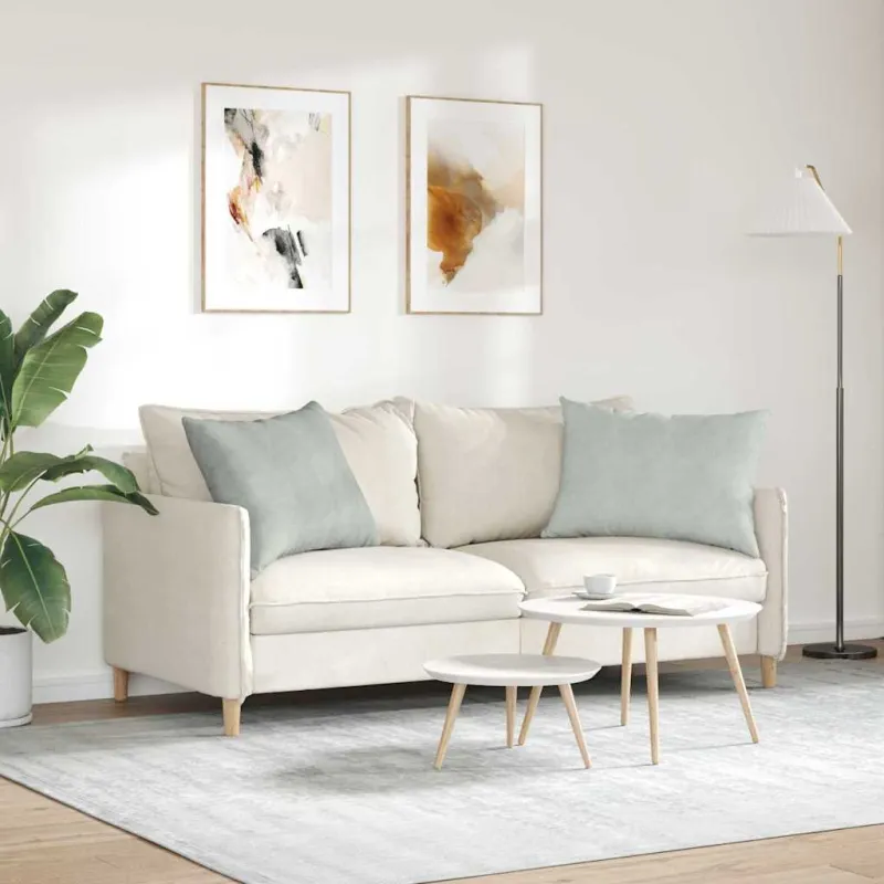 Sofa Pagalvės 2 pcs Šviesiai pilka 70 x 50 cm