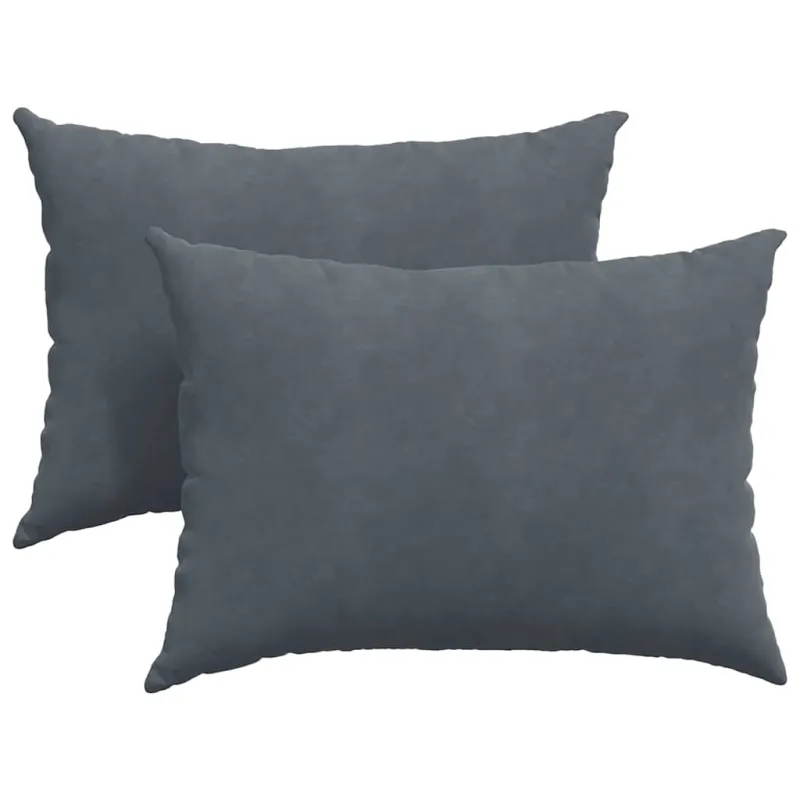 Sofa Pagalvės 2 pcs Tamsiai pilka 70 x 50 cm Kordūrinis audinys