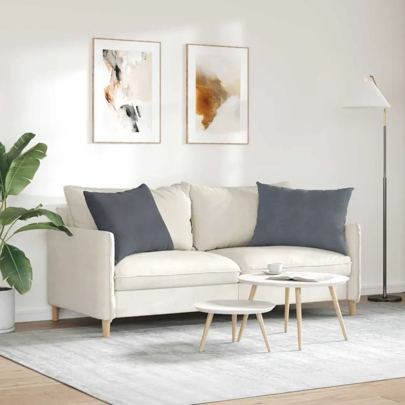 Sofa Pagalvės 2 pcs Tamsiai pilka 70 x 50 cm Kordūrinis audinys