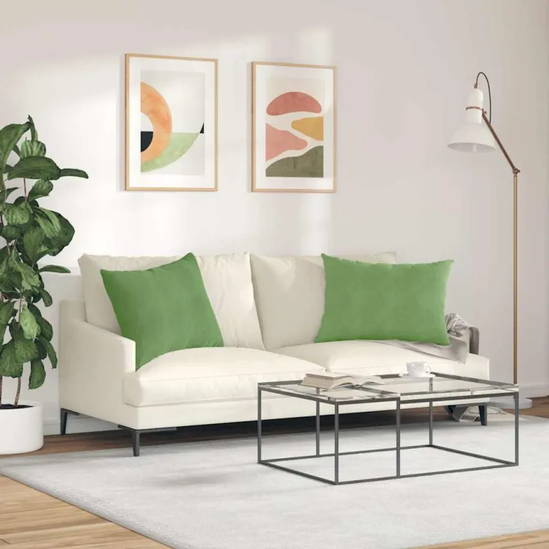 Sofa Pagalvės 2 pcs Šviesiai žalia 70 x 50 cm