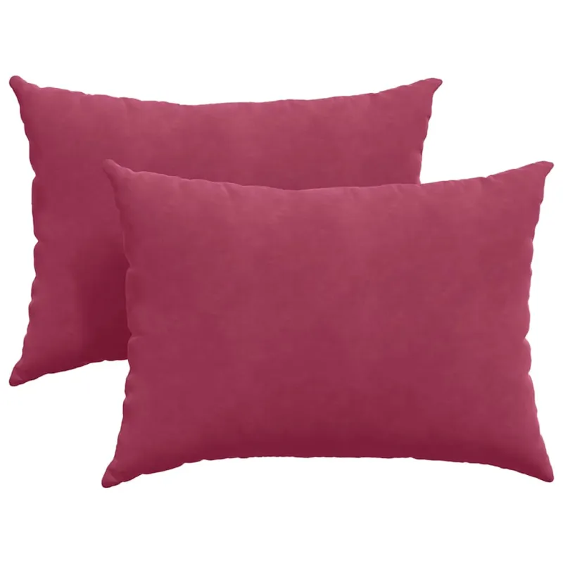 Sofa Pagalvės 2 pcs Vyno raudona 70 x 50 cm Kordūrinis audinys
