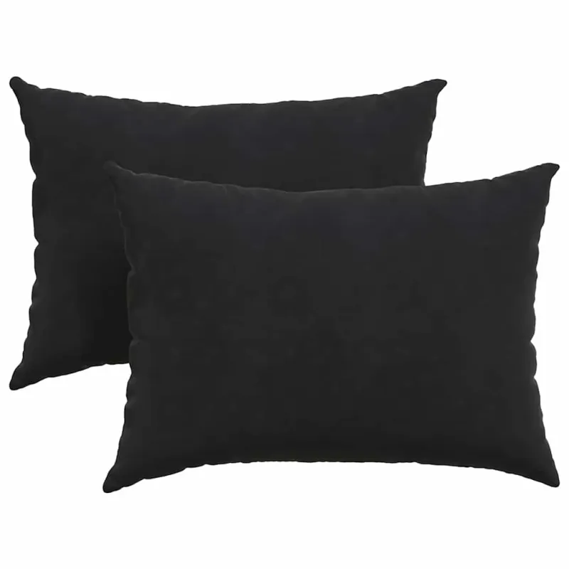 Sofa Pagalvės 2 pcs Juoda 70 x 50 cm Kordūrinis audinys
