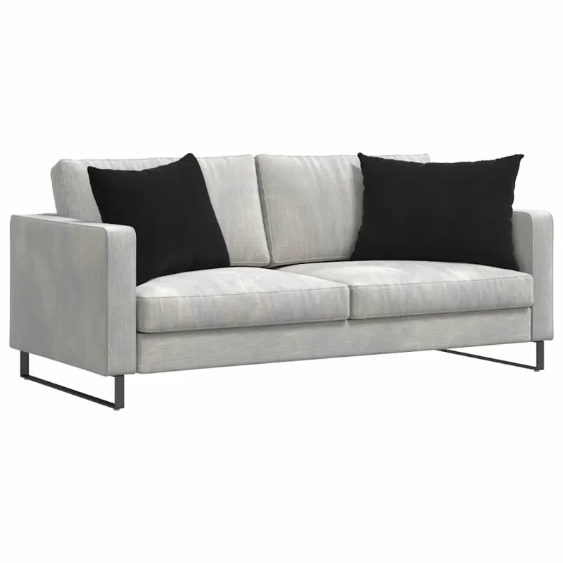 Sofa Pagalvės 2 pcs Juoda 70 x 50 cm Kordūrinis audinys