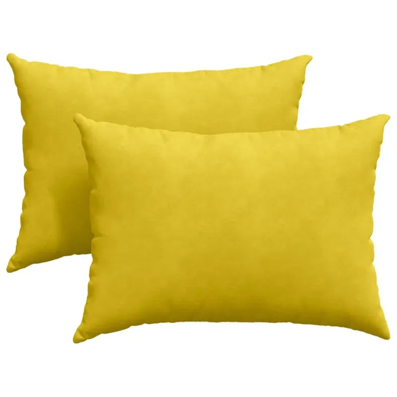 Sofa Pagalvės 2 pcs Geltona 70 x 50 cm Kordūrinis audinys