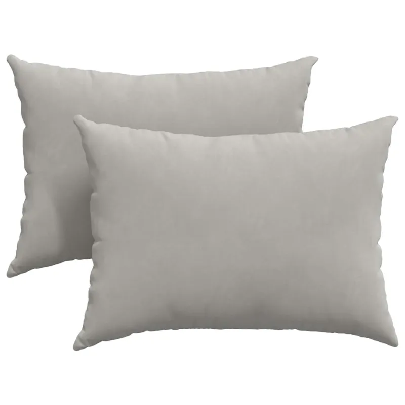Sofa Pagalvės 2 pcs Šviesiai pilka 70 x 50 cm audinys