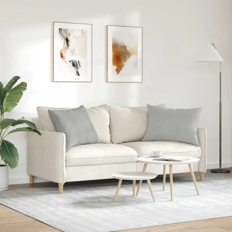 Sofa Pagalvės 2 pcs Šviesiai pilka 70 x 50 cm audinys