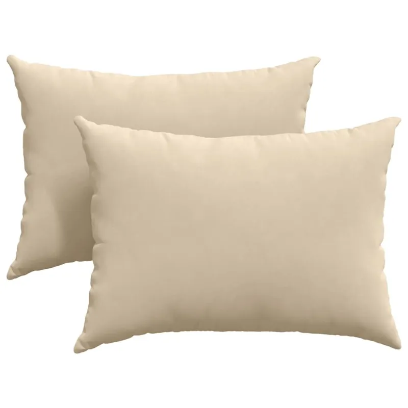 Sofa Pagalvės 2 pcs Kreminė 70 x 50 cm audinys