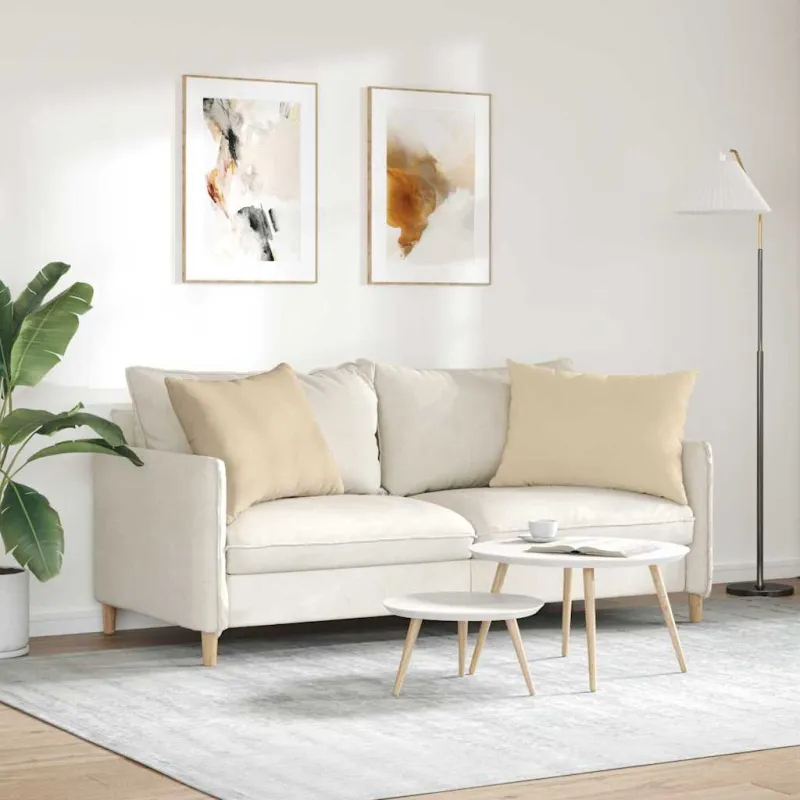 Sofa Pagalvės 2 pcs Kreminė 70 x 50 cm audinys