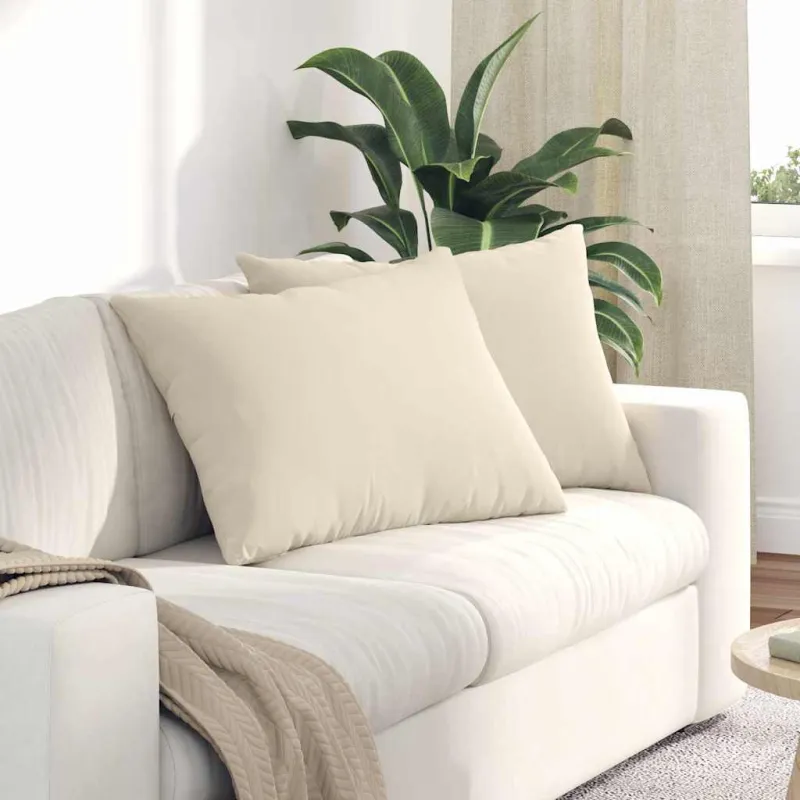Sofa Pagalvės 2 pcs Smėlio 70 x 50 cm audinys