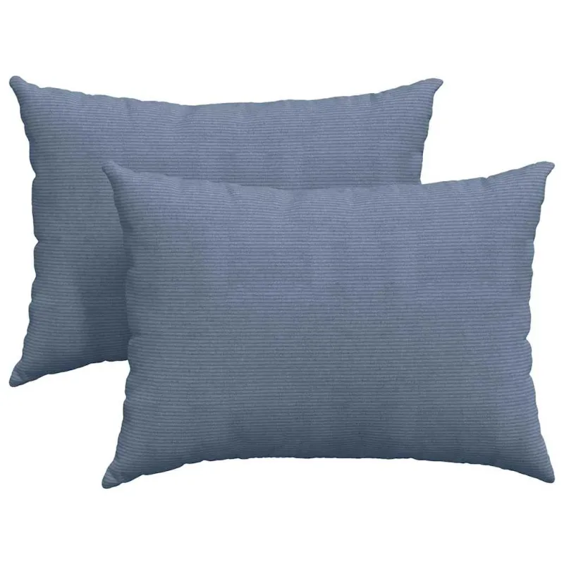 Sofa Pagalvės 2 pcs Mėlyna 70 x 50 cm Kordūrinis audinys