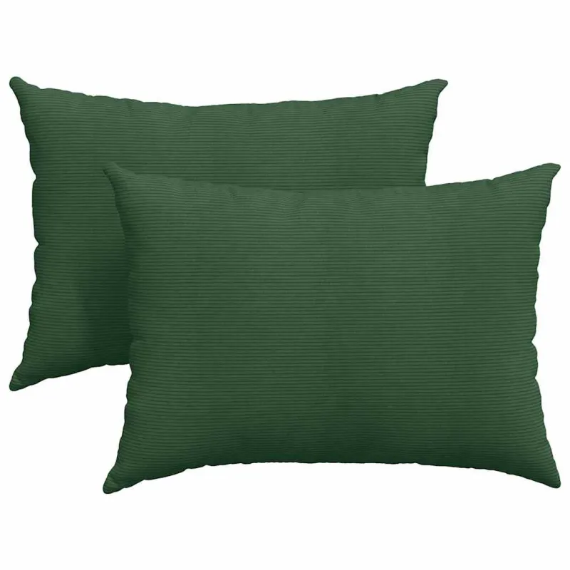 Sofa Pagalvės 2 pcs Tamsiai žalia 70 x 50 cm Kordūrinis audinys