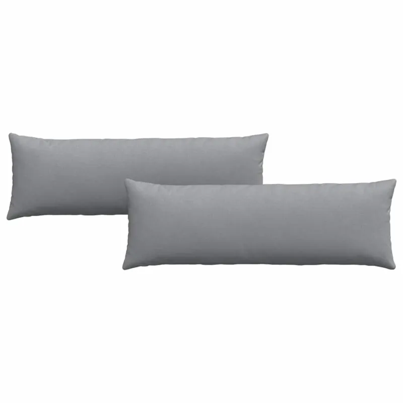 Sofa Pagalvės 2 pcs Šviesiai pilka 120 x 40 cm audinys