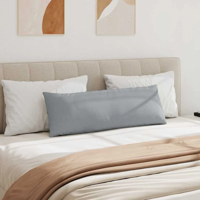 Sofa Pagalvės 2 pcs Šviesiai pilka 120 x 40 cm audinys