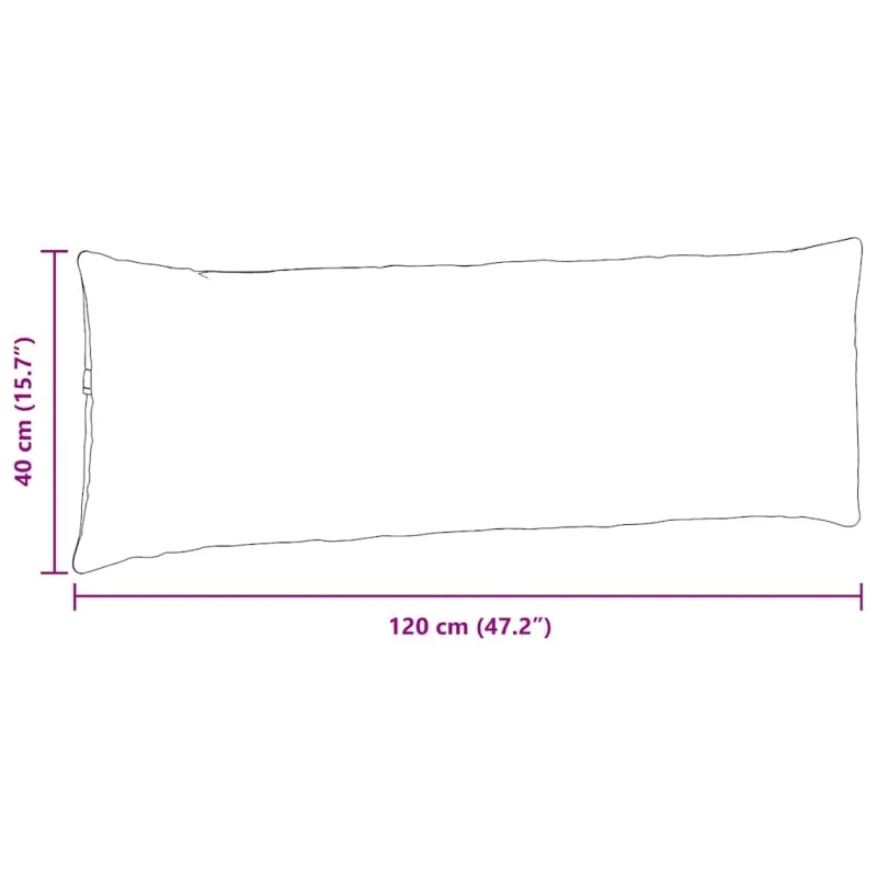 Sofa Pagalvės 2 pcs Šviesiai pilka 120 x 40 cm audinys