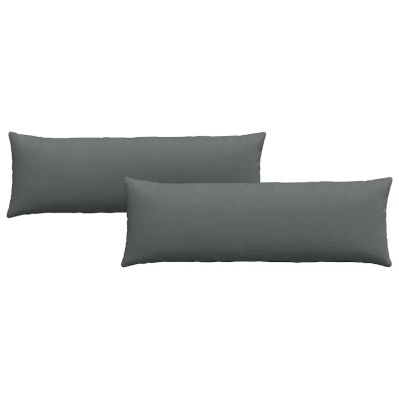 Sofa Pagalvės 2 pcs Tamsiai pilka 120 x 40 cm audinys