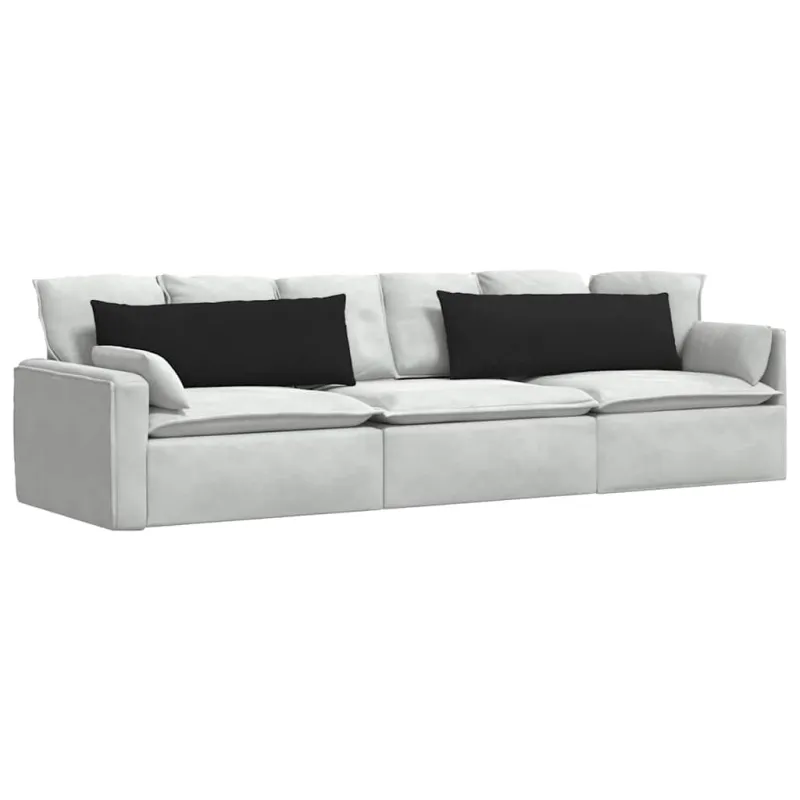 Sofa Pagalvės 2 pcs Juoda 120 x 40 cm audinys