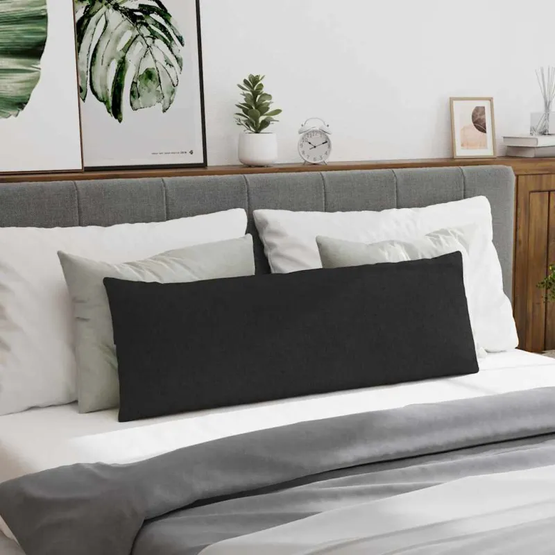Sofa Pagalvės 2 pcs Juoda 120 x 40 cm audinys