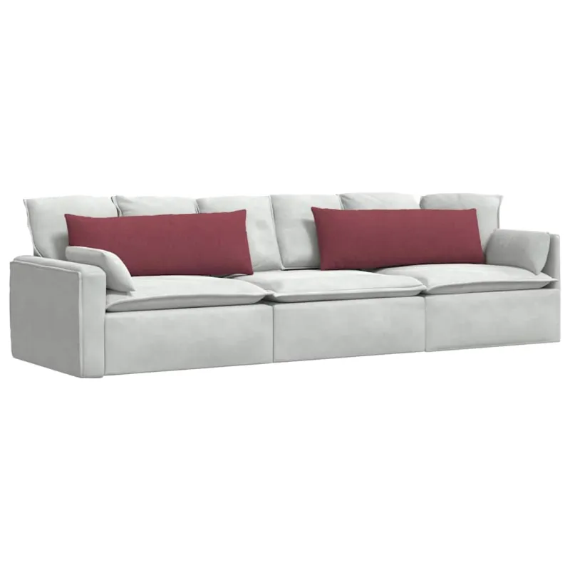 Sofa Pagalvės 2 pcs Vyno raudona 120 x 40 cm audinys