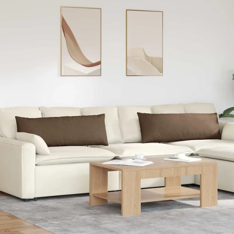 Sofa Pagalvės 2 pcs Ruda 120 x 40 cm audinys