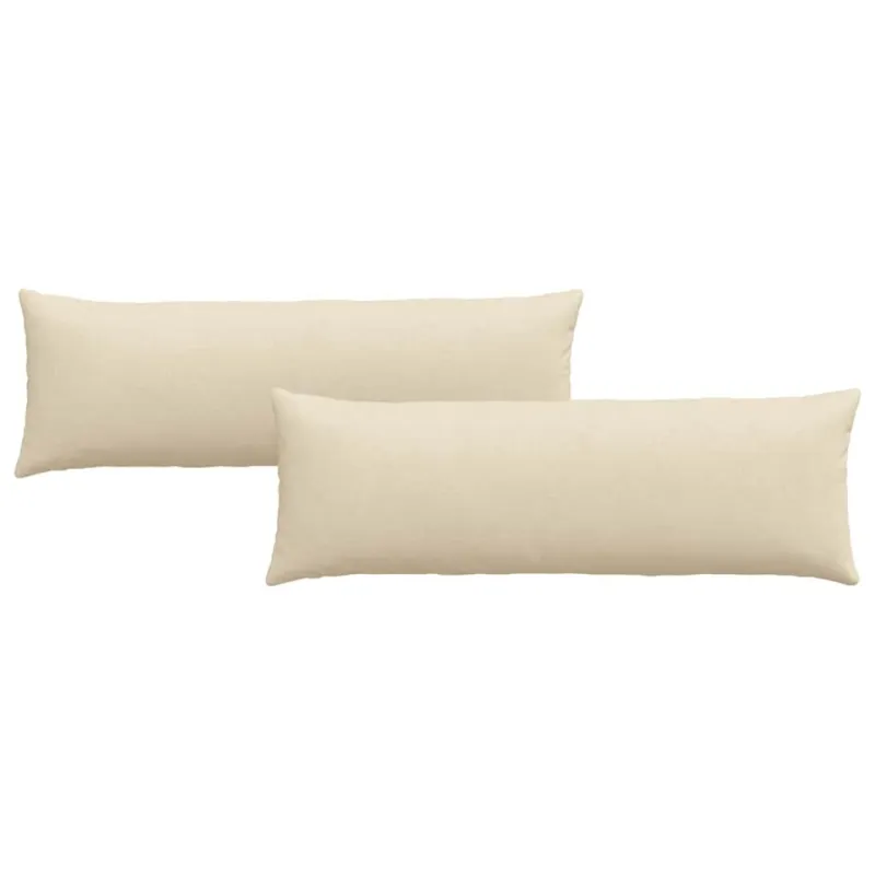Sofa Pagalvės 2 pcs Kreminė 120 x 40 cm audinys