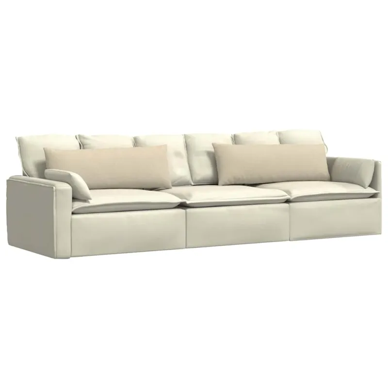 Sofa Pagalvės 2 pcs Kreminė 120 x 40 cm audinys