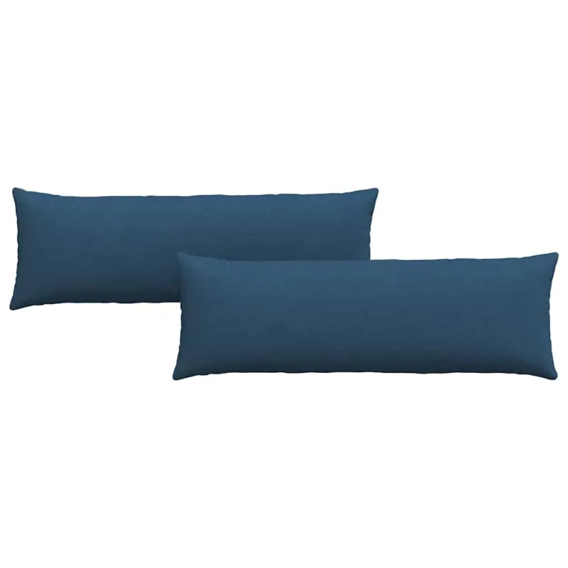 Sofa Pagalvės 2 pcs Mėlyna 120 x 40 cm audinys