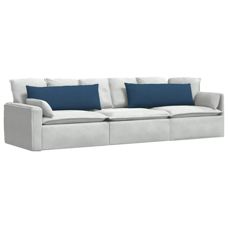 Sofa Pagalvės 2 pcs Mėlyna 120 x 40 cm audinys