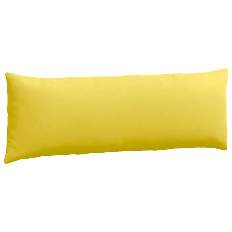 Sofa Pagalvės 2 pcs Šviesi geltona 120 x 40 cm audinys