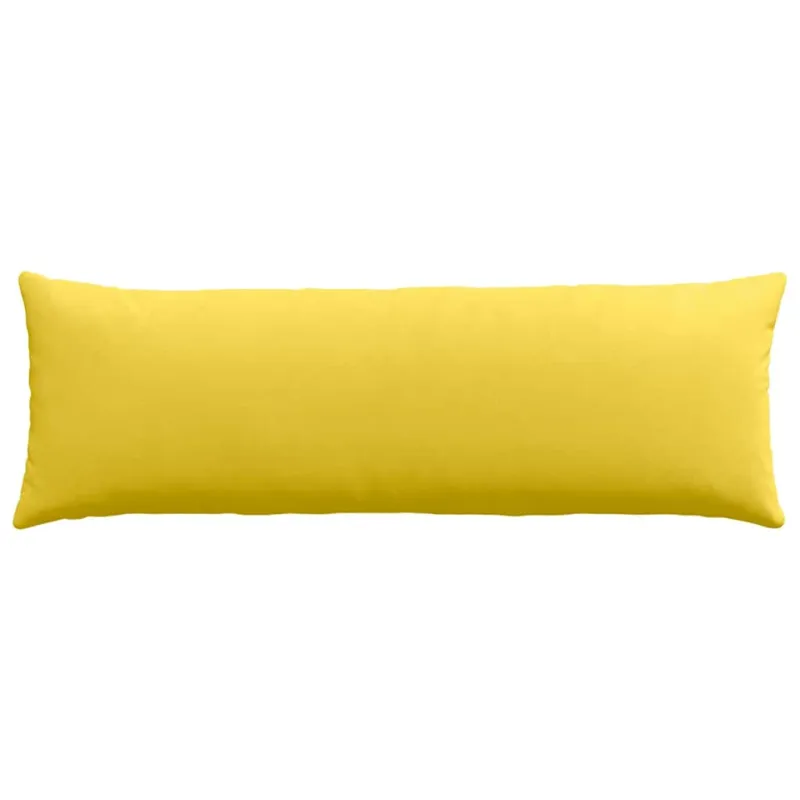 Sofa Pagalvės 2 pcs Šviesi geltona 120 x 40 cm audinys