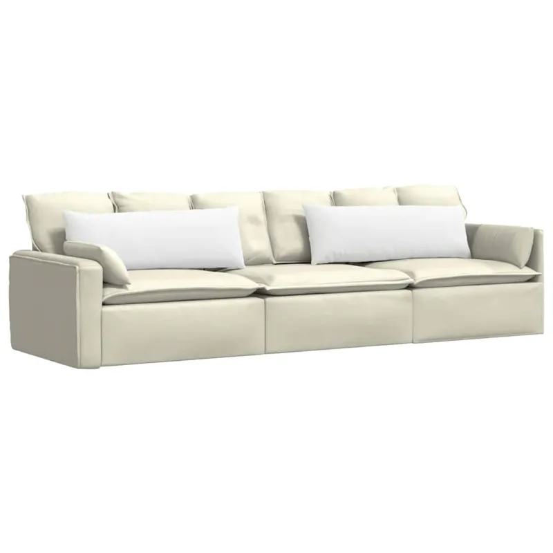 Sofa Pagalvės 2 pcs Balta 120 x 40 cm audinys