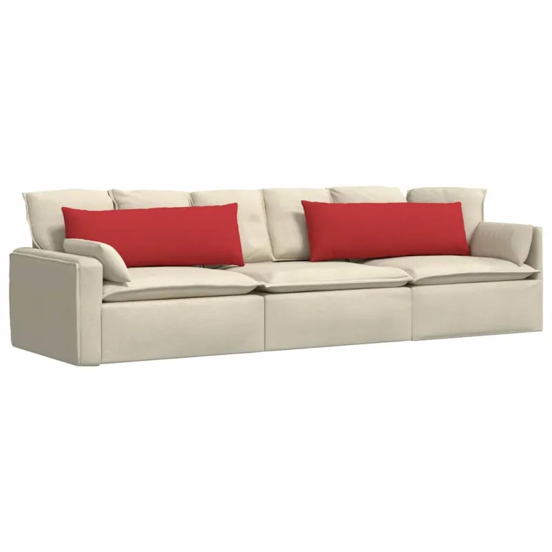 Sofa Pagalvės 2 pcs Raudona 120 x 40 cm audinys