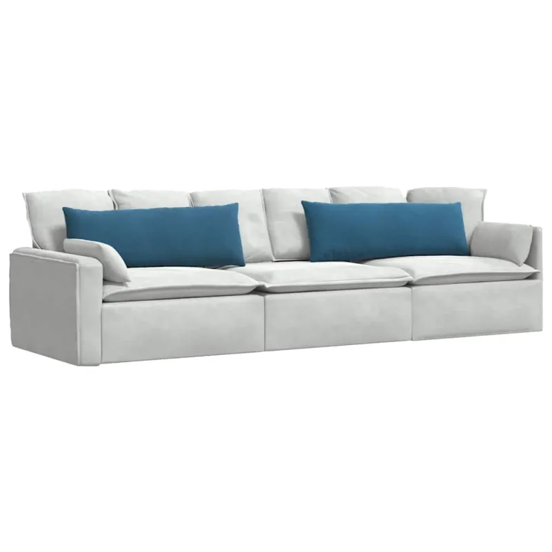 Sofa Pagalvės 2 pcs Mėlyna 120 x 40 cm Kordūrinis audinys