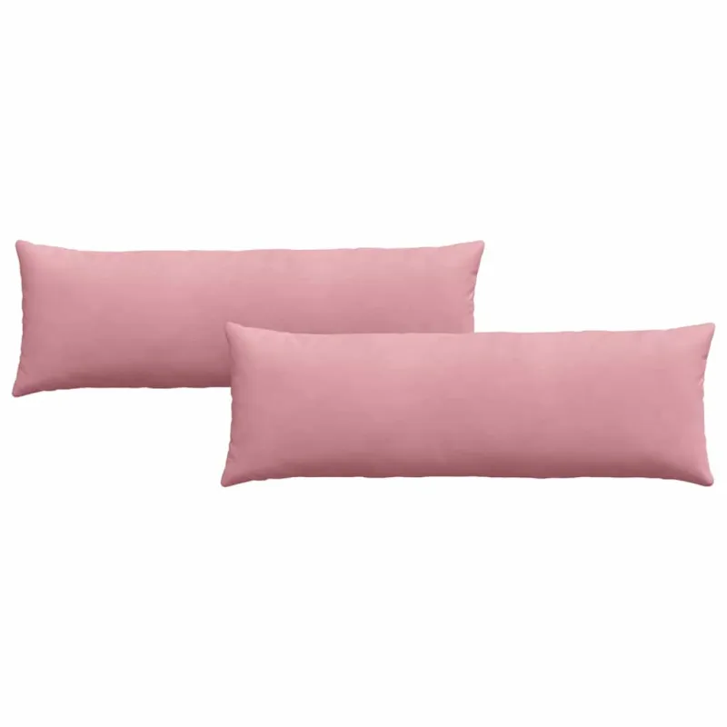 Sofa Pagalvės 2 pcs Rožinė 120 x 40 cm Kordūrinis audinys