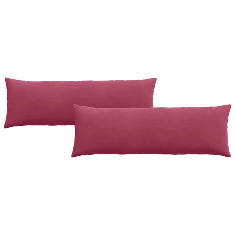 Sofa Pagalvės 2 pcs Vyno raudona 120 x 40 cm Kordūrinis audinys