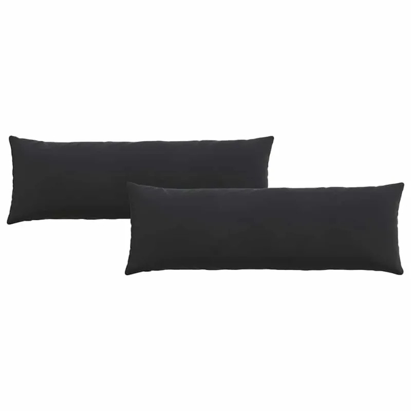 Sofa Pagalvės 2 pcs Juoda 120 x 40 cm Kordūrinis audinys