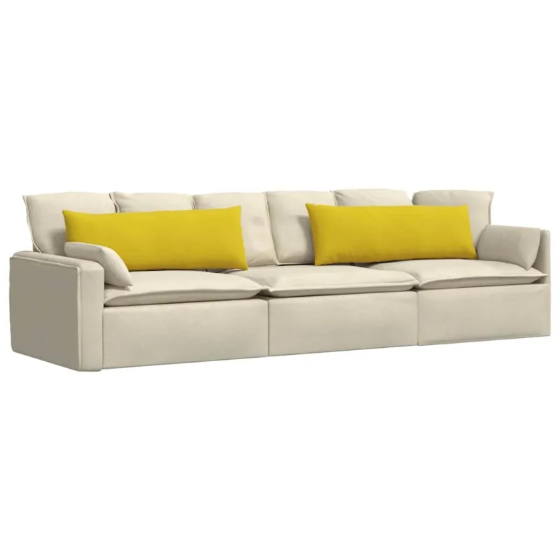 Sofa Pagalvės 2 pcs Geltona 120 x 40 cm Kordūrinis audinys