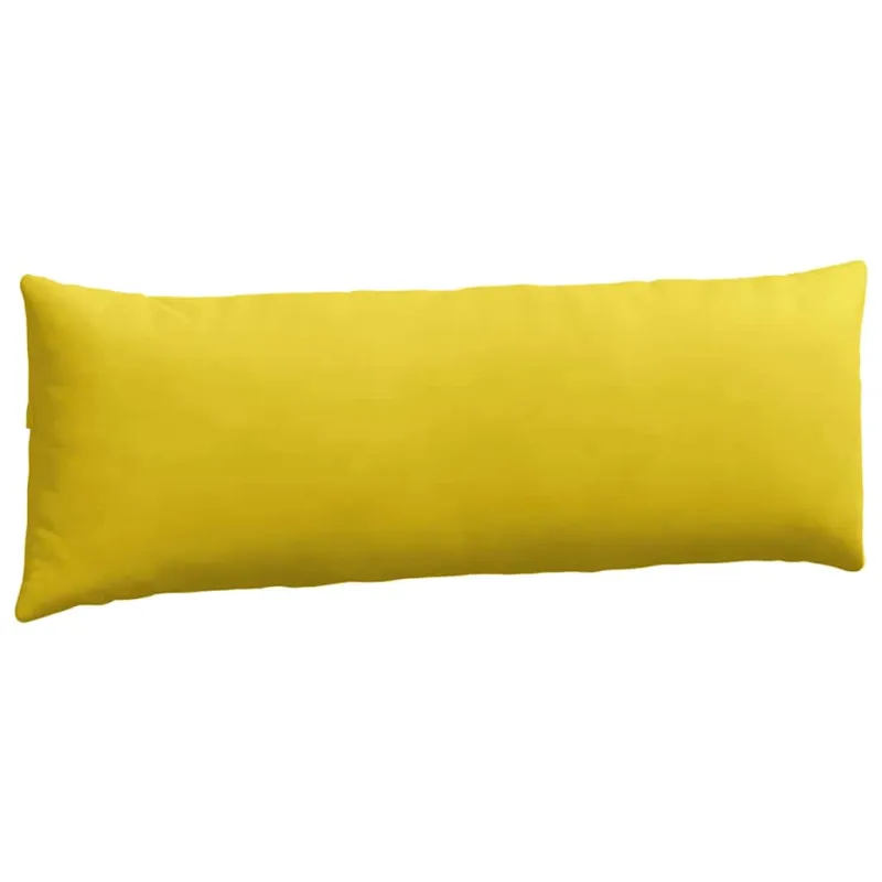 Sofa Pagalvės 2 pcs Geltona 120 x 40 cm Kordūrinis audinys